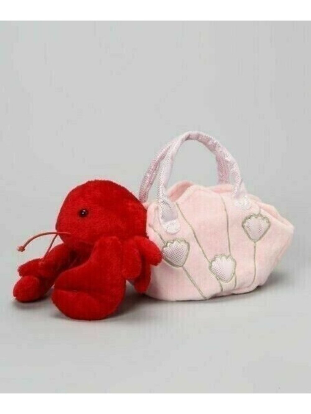 UNIPACK Pink Plush Seashell Purse Handbag And Lobster Girls Toddler Mermaid